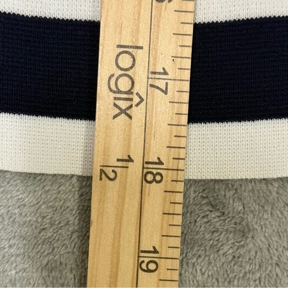 J. Crew White Navy Nautical Cropped Cotton Sweater - Size XS - Picture 10 of 11